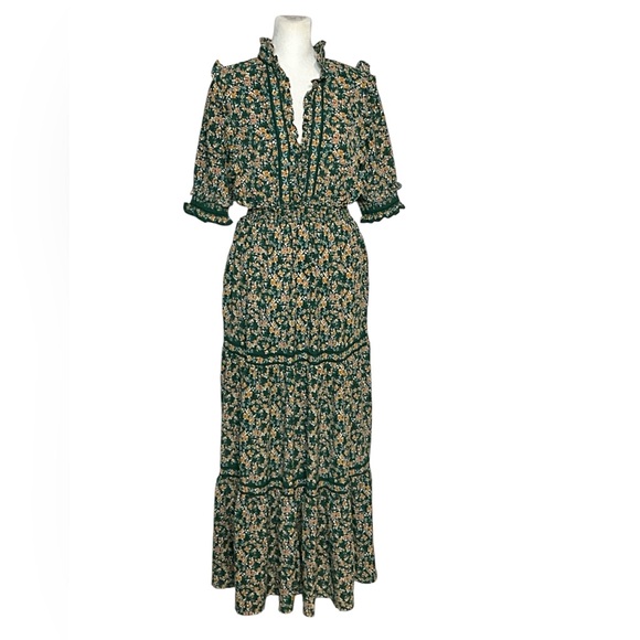 Max Studio | Dresses | Max Studio Green Floral Maxi Dress Nwt | Poshmark